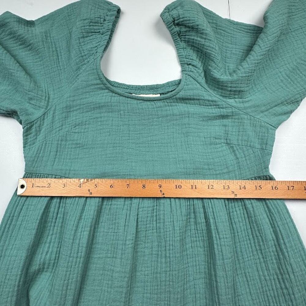 Universal Thread Dress Womens Extra Small Green Gauzey Peasant Cottage Milkmaid - Picture 12 of 15